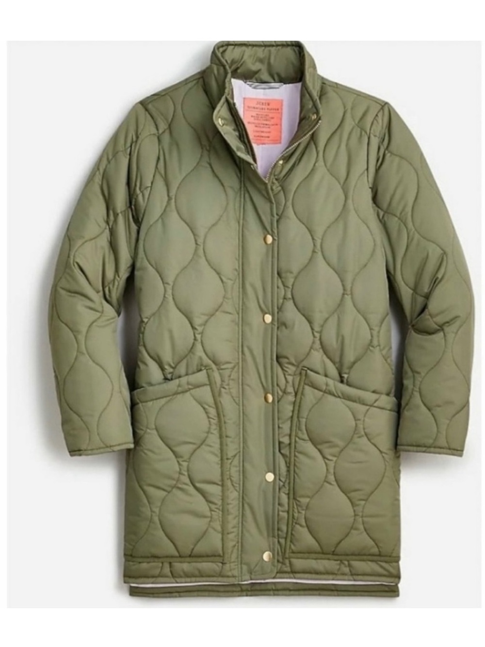 J CREW Quilted Signature Puffer Coat, Small Petite